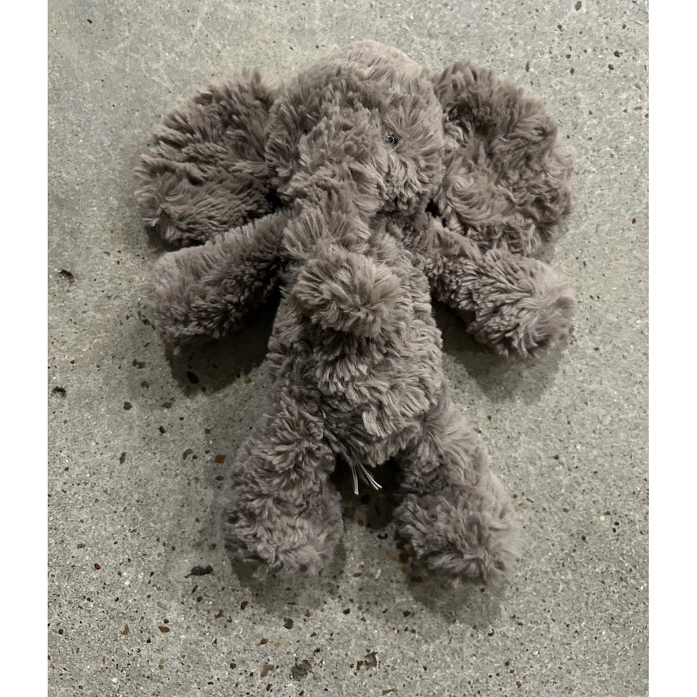 Jellycat Gray Mumble Squiggles Elephant Plush 9"‎ Stuffed Animal Toy Retired